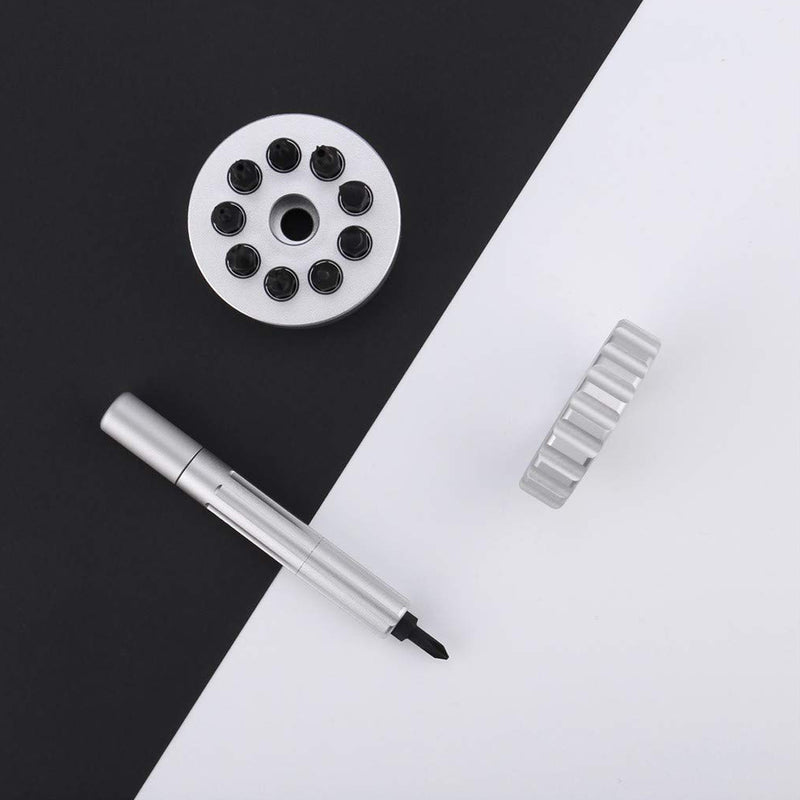 Precision Screwdriver Kit Multitool 10 in 1 Screwdriver Set with 10Pcs Screw Bits Spinner Drive Repair Tool for Watch Eyeglasses Electronic