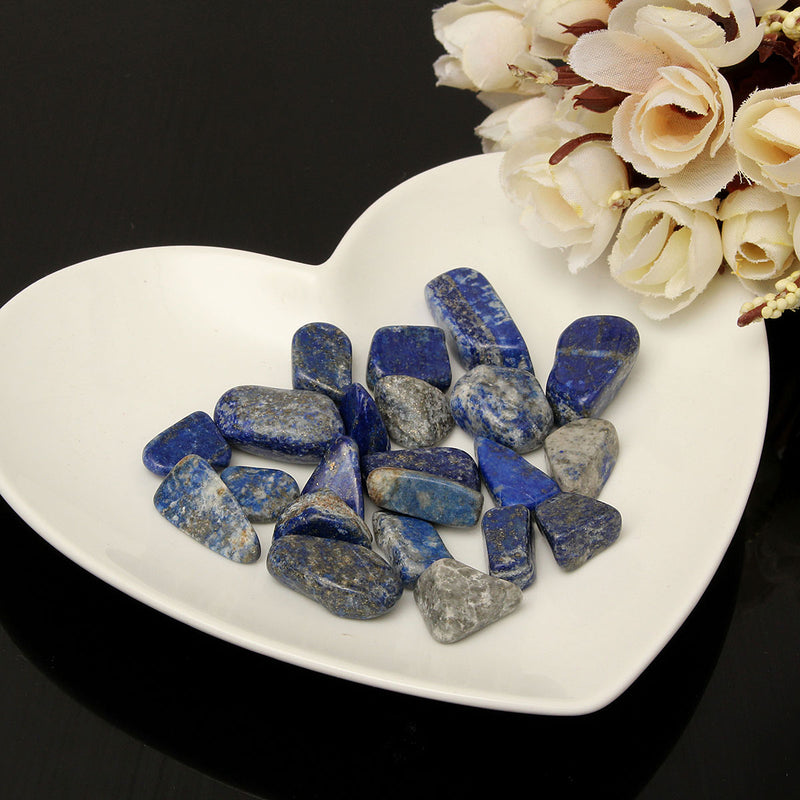 50g Natural Long Irregular Round Lapis Lazuli Broken Memorial Stone Decoration