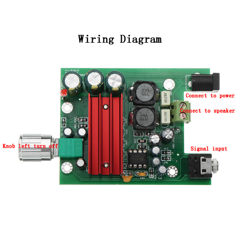TPA3116D2 DC 8V To 25V 100W Single / Dual Channnel Digital Amplifier Board Subwoofer Amplifier Board