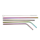 304 Stainless Steel Drinking Metal Straw Rainbow Multi-Colored Straw Reusable Drink Straw Drinks Cocktail Stirrer