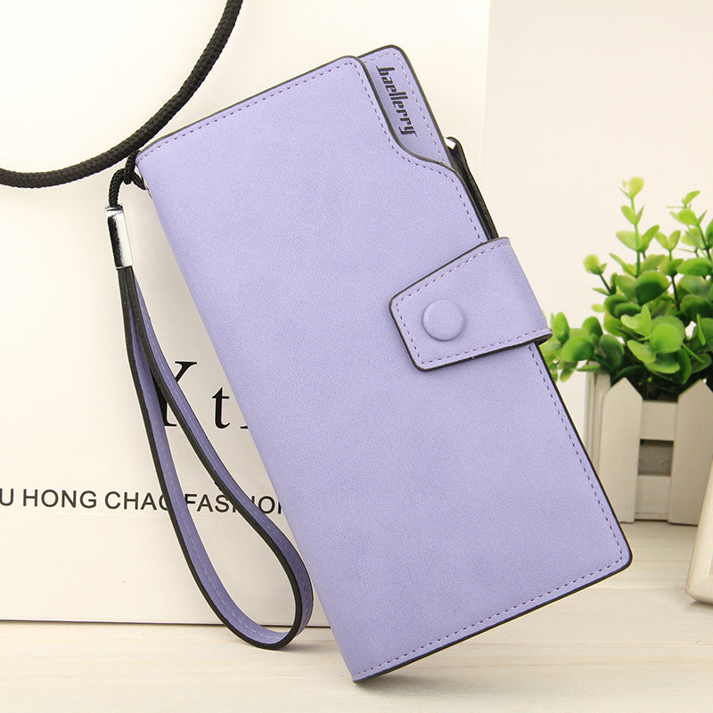 New Fashion Baellerry Women High Quality PU Leather Long Wallet Handbag Card Holder Coin Purse