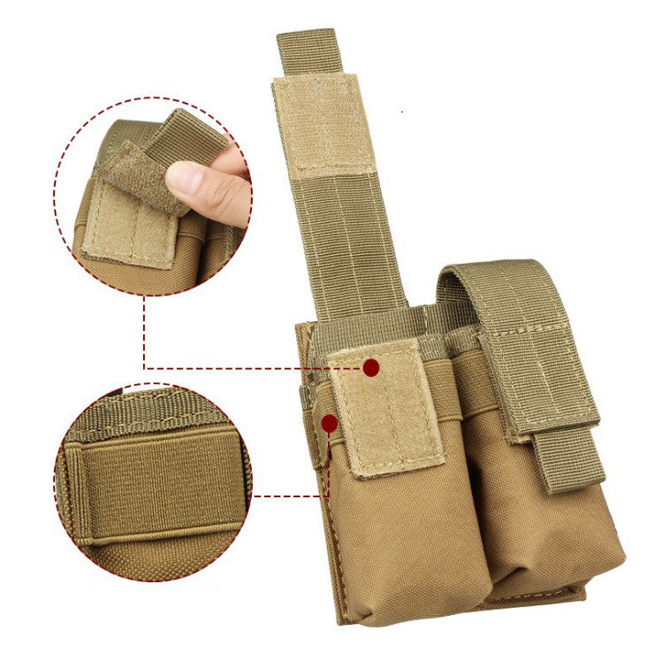 Tactical Double Mag Pouch Molle Quick Access Ammo Clip Pistol Accessories Magazine Holder Bag For Belt