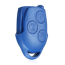3 Button Blue Remote Key Fob Case with battery For Ford Transit MK7