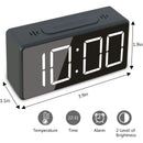 Small Mini Digital Alarm Clock for Travel with LED Time or Temperature Disp