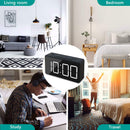 Small Mini Digital Alarm Clock for Travel with LED Time or Temperature Disp