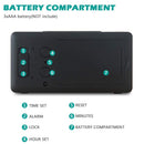 Small Mini Digital Alarm Clock for Travel with LED Time or Temperature Disp