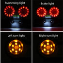 License Plate LED Brake Dual Tail Turn Signal Lights For Bobber Cafe ATV Chopper
