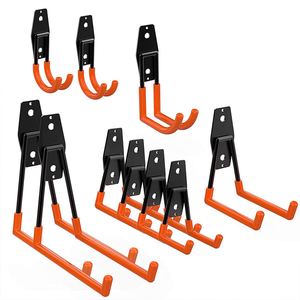 Minleaf ML-WH1 Heavy Duty Wall Hooks Garage Hooks for Garage Storage Wall Mount Hanging Hooks Tool Organizer for Garden Garage
