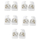 10 PCS Self Adhesive Hooks Rod Bracket Towel Curtain Bracket Drapery Pole HaX8P6