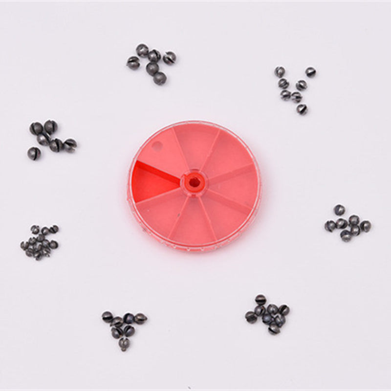 LEO 7 Different Sizes Fishing Lead Sinker With Box Fishing Beans Sinker Pesca