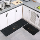 Modern Non-slip Door Floor Rug Mat Embroidered Iron Tower Kitchen Bathroom Carpet Home Decorations