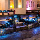 2 PACK Waterproof 105 LED Solar Starburst String Light Garden Fairy Holiday Christmas Lamp