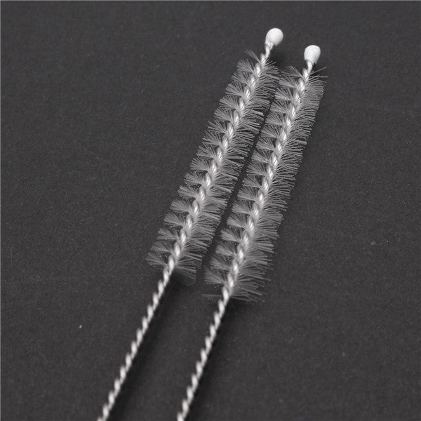 2Pcs 175mm Stainless Steel Straight Straws Cleaner Cleaning Brushes