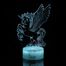 3D Visual Night Light LED Touch Remote Control Gift Home Party Decor USB Table Lamp
