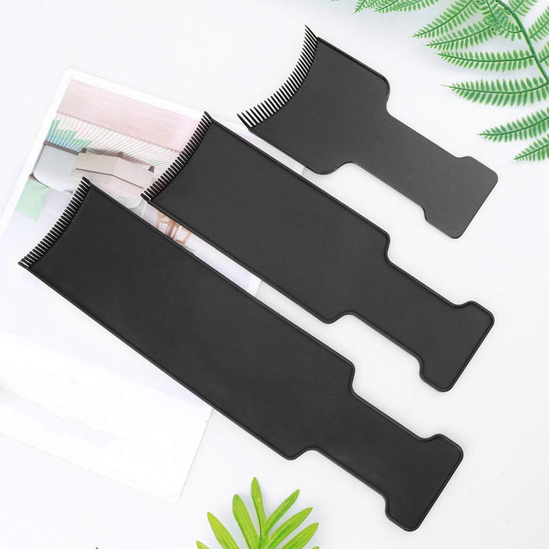 3Pcs Long Hair Highlighting Sectioning Board Barber Flat Top Paddle Board C