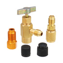 5pcs R1234yf R134a And R12 Special Can Tap Adapter Fittings Kit for 1/4 SAE 1/2 Inch ACME LH