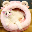 Cute Animal Design Comfortable Indoor House Bed Pet Dog Cat Nest Pad Soft Fleece Bed