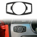 Carbon Fiber Headlight Switch Decor Cover Trim for Ford F150 Mustang 2015-2