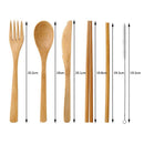 Bamboo Cutlery Set - Kitchen Utensils, Travel Reusable Wooden Fork Spoon ChoZ5Q8