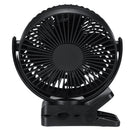 360 Portable 3 Speed USB Clip On Timing Desk Fan Pram Car 5000mAh Rechargeable
