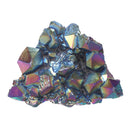 Purple Rainbow Aura Quartz Natural Point Cluster Gemstone Crystal Home Decorations