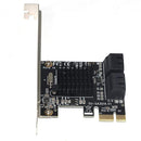 SSU SA3014 PCI-E to 4 Ports SATA 3.0 6Gbps Controller Card with Heat Sink Expansion Adapter Board for Mining BTC
