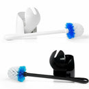 Compact Toilet Cleaning Brush Set with Base Toilet Brush Automatically CloseW8F7