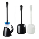 Compact Toilet Cleaning Brush Set with Base Toilet Brush Automatically CloseW8F7