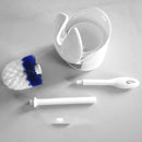 Compact Toilet Cleaning Brush Set with Base Toilet Brush Automatically CloseW8F7