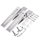 304 Stainless Steel Microwave Oven Rack Retrackable Foldable Wall Mounted Stand Kitchen Storage Rack Bracket With Two Removable Hooks