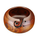 Bamboo Yarn Bowl Holder With Lid Wooden Skeins Knitting Crochet Thread Box Storage Baskets