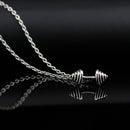 European Style Dumbbells Fitness  Instrument Shape Rock Unisex Necklace