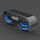 Bakeey 10W Creative Wireless bluetooth 5.0 Speaker Dual Units LED Display Alarm Clock FM Radio TF Card Stereo Speaker with Mic