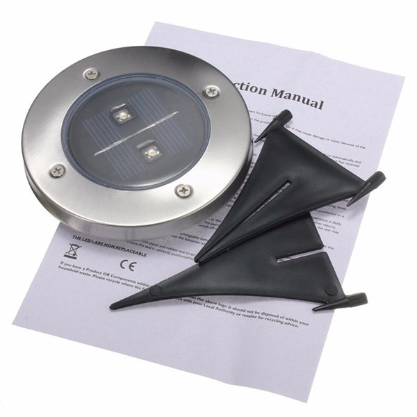 Solar Powered LED Ground Light Outdoor Garden Path Landscape Pathway Fence Yard Lamp