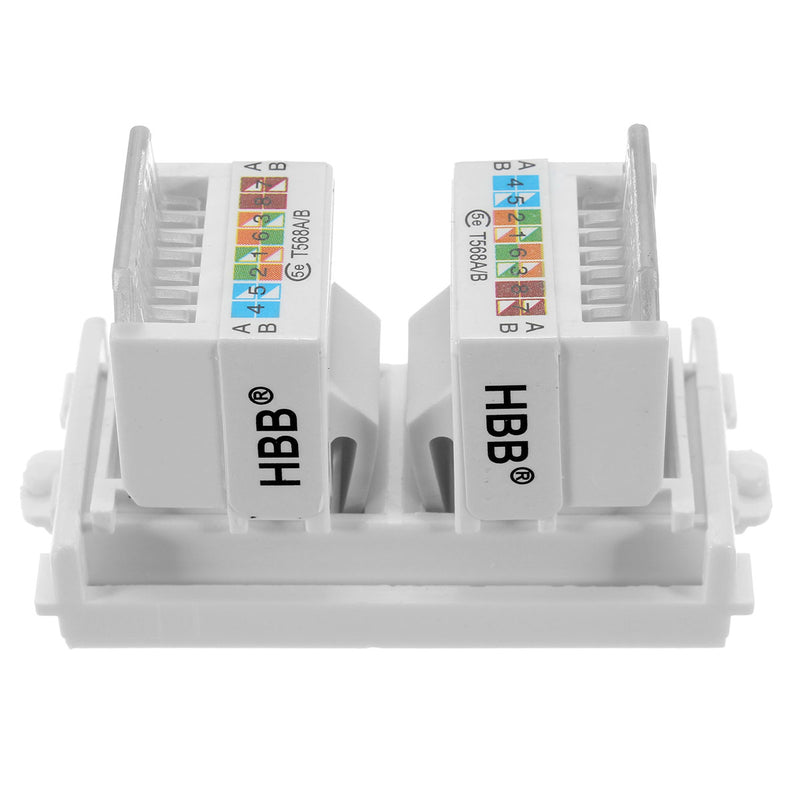 RJ45 Wall Plate Dual Port Socket Panel Building Materials Network Combination Connector Module