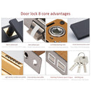 Minimalist Door Lock Continental Bedroom Door Handle Lock Interior Anti-The
