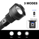High Power XHP70 Led Flashlight Rechargeable Zoom USB Torch Lamp Flashlight
