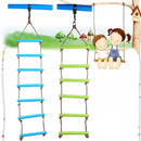 6 Rungs 2M PE Rope Children Toy Swing Max load 120KG Outdoor Indoor Plastic Ladder Rope Playground G