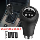 Universal 5 Speed Car Leather Shift Knob Manual Gear Stick Shift Shifter Le