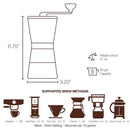 Manual Coffee Grinder Conical Ceramic Burr Portable Hand Crank Mill 304 Sta