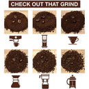Manual Coffee Grinder Conical Ceramic Burr Portable Hand Crank Mill 304 Sta