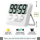 Kitchen Timer, 2 Pack Digital Countdown Timers with Loud Alarm, Mute Mode,