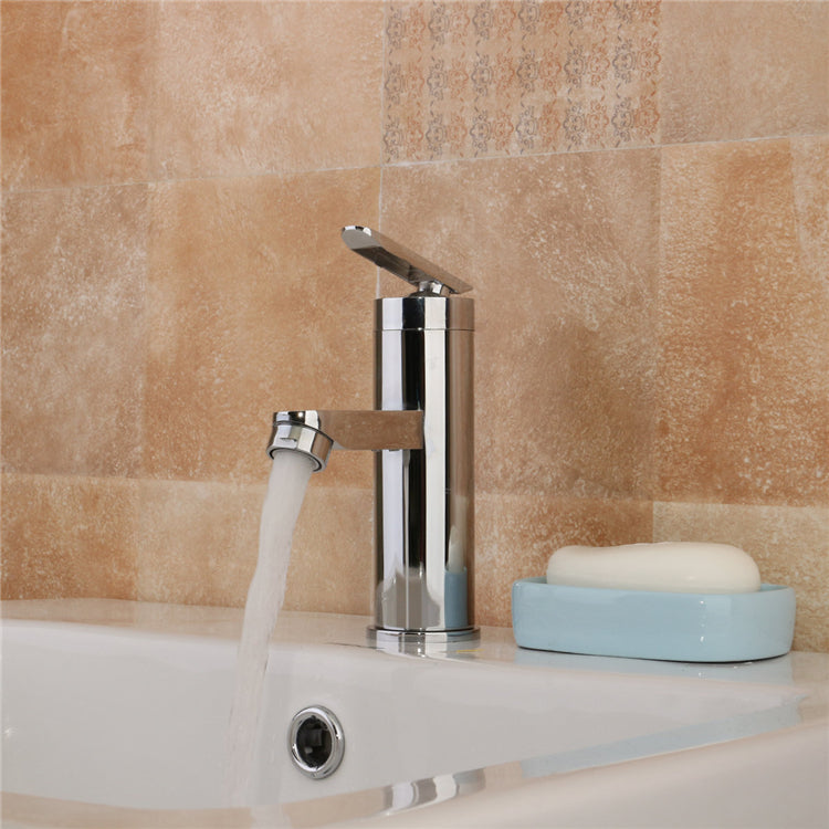 Brass Chrome Waterfall Bathroom Basin Faucet Single Handle Sink Cold & Hot Mixer Tap