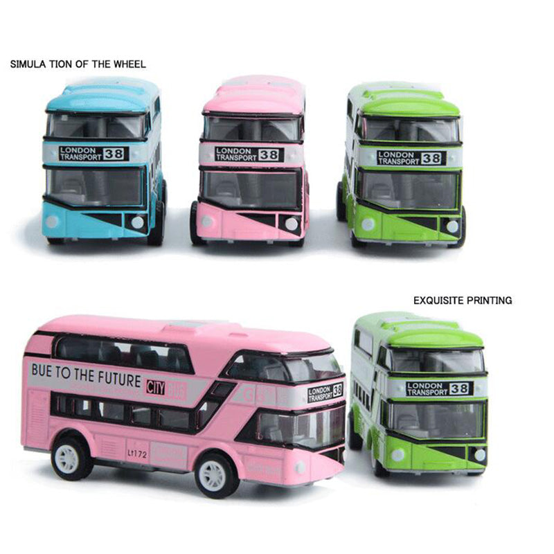 Double-Decker Bus London Bus Design Car Toys Sightseeing Bus Vehicles Urban T7G1