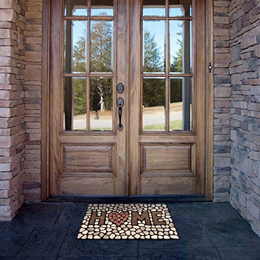 Honana BM-170 Home Stones Bathroom Doormat Rubber Anti-Slip Shower Toilet Mats Bathroom Floor Rug