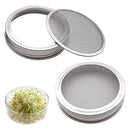 Set of 2 Stainless Steel Sprouting Jar Lid Kit for Superb Ventilation Fit foH5S5