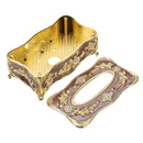 Elegant Tissue Box for Paper Towel Gold Silver Storage Boxes Container Napkins Holder Case Organizer
