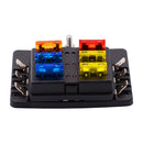 iMars CS-579B1 6 Way Blade Fuse Box Holder with LED Warning Light for Car Boat Marine Trike 12V 24V