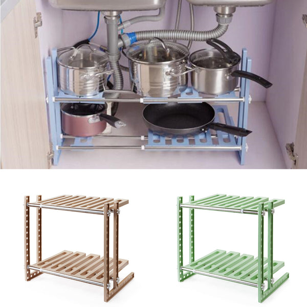 Under Sink Storage Rack Kitchen Bathroom Cupboard Shelf Organiser Cabinet Holder