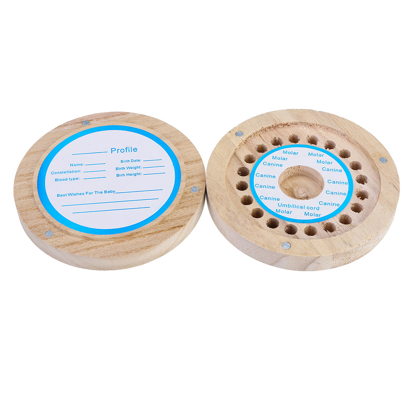 Boy Girl Kids Tooth Wooden Storage Display Box Save Milk Tooth Baby Hair Keepsake